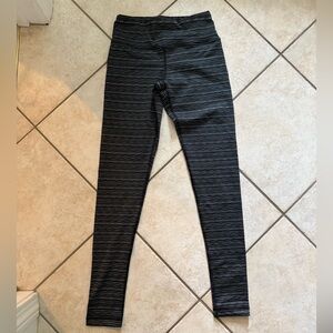 Grey Striped Leggings XS